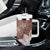 Polynesia Tumbler With Handle Brown Tribal Turtle Floral Pattern