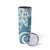 Polynesia Skinny Tumbler Hippie Blue Tribal Turtle Floral Pattern