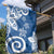 Polynesia Garden Flag Blue Tribal Turtle Floral Pattern