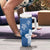 Polynesia Tumbler With Handle Blue Tribal Turtle Floral Pattern