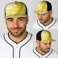 Polynesia Baseball Net Cap Yellow Tribal Turtle Floral Pattern LT05 - Polynesian Pride