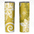 Polynesia Skinny Tumbler Yellow Tribal Turtle Floral Pattern
