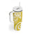 Polynesia Tumbler With Handle Yellow Tribal Turtle Floral Pattern