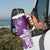 Polynesia Tumbler With Handle Purple Tribal Turtle Floral Pattern