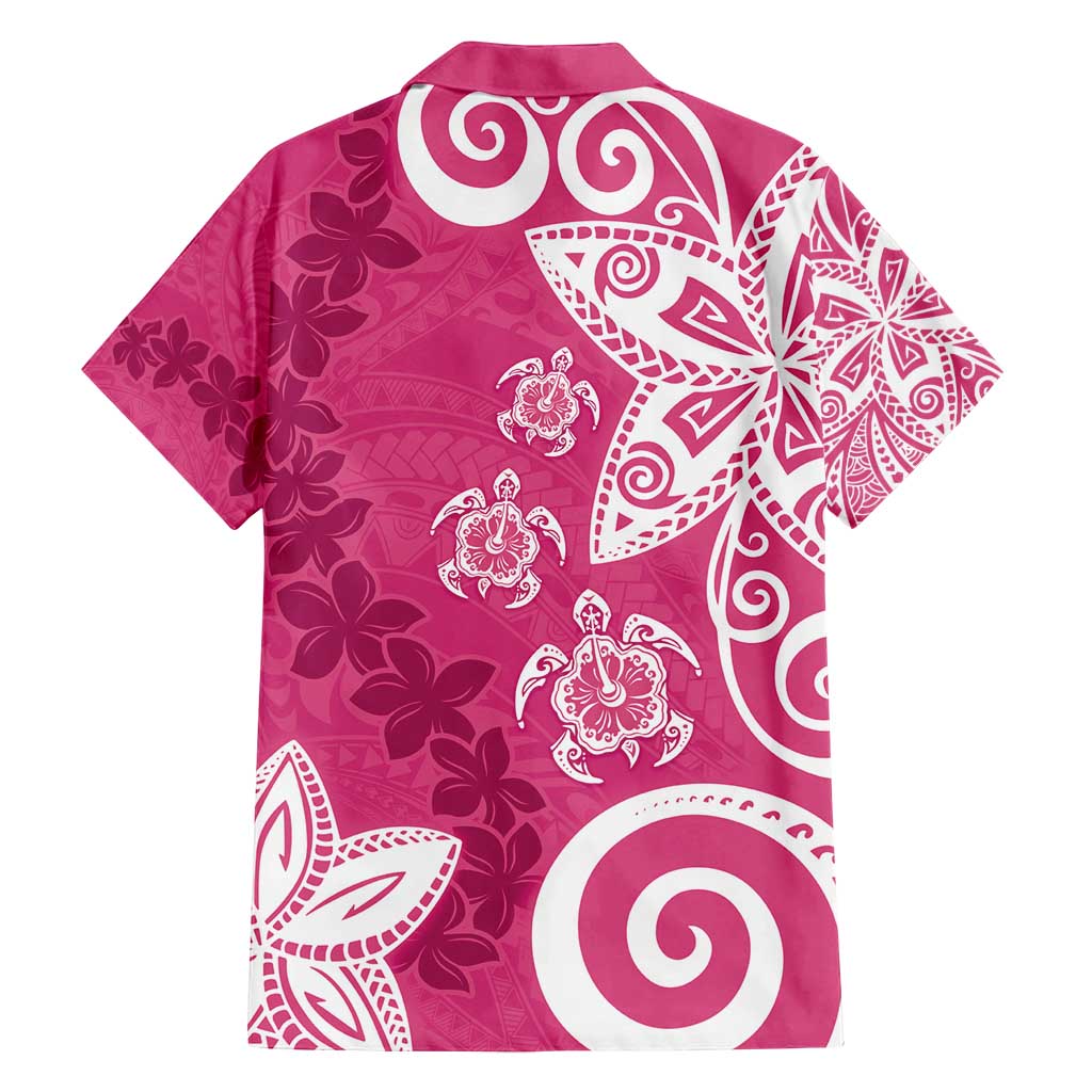 Polynesia Family Matching Long Sleeve Bodycon Dress and Hawaiian Shirt Pink Tribal Turtle Floral Pattern LT05 - Polynesian Pride