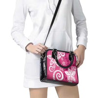 Polynesia Shoulder Handbag Pink Tribal Turtle Floral Pattern