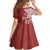 Polynesia Family Matching Off The Shoulder Long Sleeve Dress and Hawaiian Shirt Red Tribal Turtle Floral Pattern