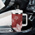 Polynesia Tumbler With Handle Red Tribal Turtle Floral Pattern