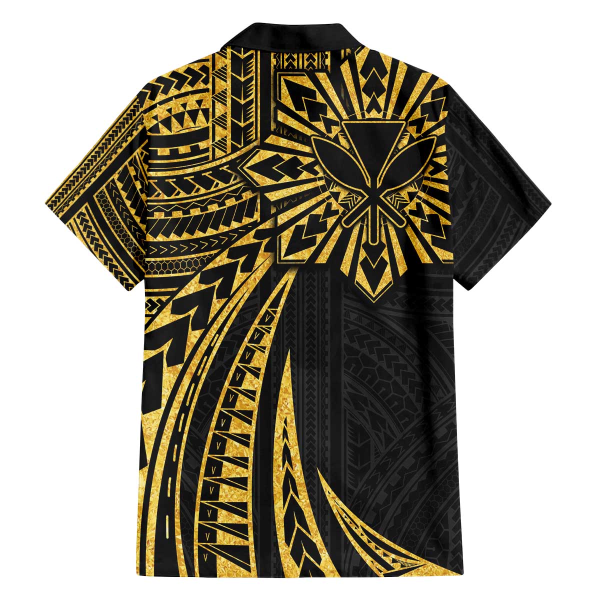 Hawaii And Philippines Family Matching Off The Shoulder Long Sleeve Dress and Hawaiian Shirt Kanaka Maoli With Tribal Sun Together Gold LT05 - Polynesian Pride