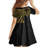 Hawaii And Philippines Family Matching Summer Maxi Dress and Hawaiian Shirt Kanaka Maoli With Tribal Sun Together Gold LT05 - Polynesian Pride
