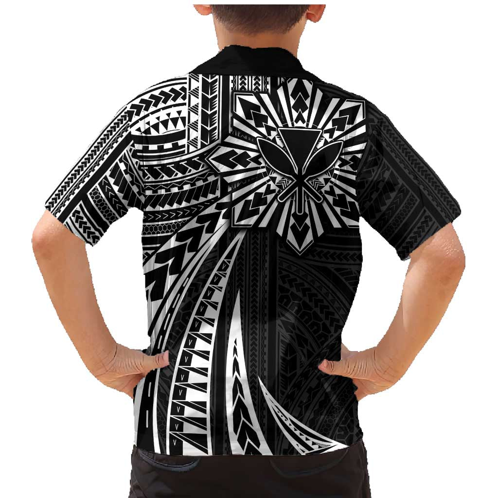 Hawaii And Philippines Family Matching Mermaid Dress and Hawaiian Shirt Kanaka Maoli With Tribal Sun Together Black LT05 - Polynesian Pride