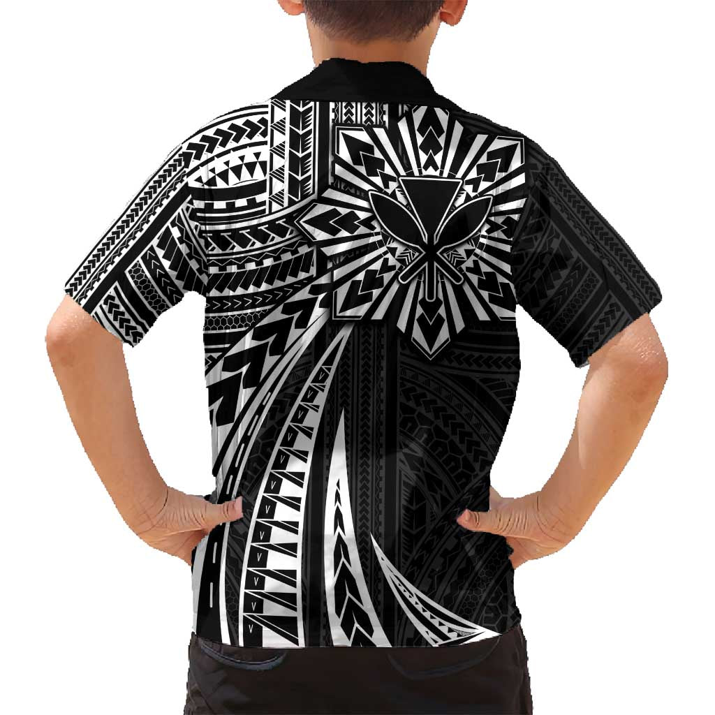 Hawaii And Philippines Family Matching Off Shoulder Short Dress and Hawaiian Shirt Kanaka Maoli With Tribal Sun Together Black LT05 - Polynesian Pride