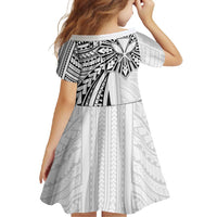 Hawaii And Philippines Family Matching Long Sleeve Bodycon Dress and Hawaiian Shirt Kanaka Maoli With Tribal Sun Together White LT05 - Polynesian Pride