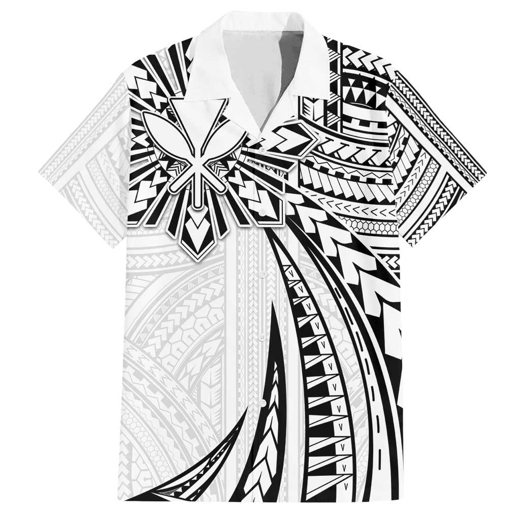 Hawaii And Philippines Family Matching Off Shoulder Maxi Dress and Hawaiian Shirt Kanaka Maoli With Tribal Sun Together White LT05 Dad's Shirt - Short Sleeve White - Polynesian Pride