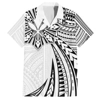 Hawaii And Philippines Family Matching Short Sleeve Bodycon Dress and Hawaiian Shirt Kanaka Maoli With Tribal Sun Together White LT05 Dad's Shirt - Short Sleeve White - Polynesian Pride