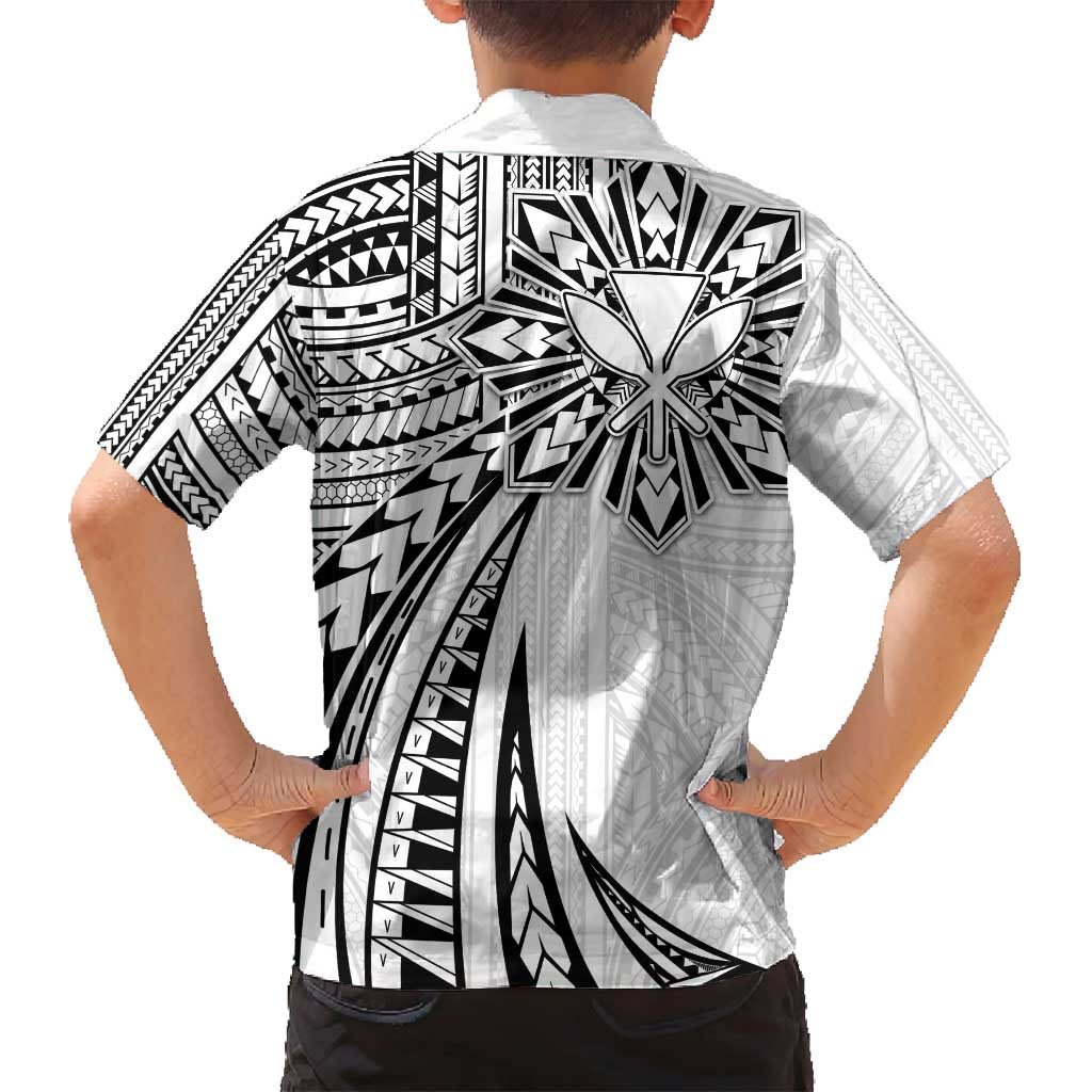 Hawaii And Philippines Family Matching Tank Maxi Dress and Hawaiian Shirt Kanaka Maoli With Tribal Sun Together White LT05 - Polynesian Pride