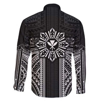 Hawaii And Philippines Together Family Matching Short Sleeve Bodycon Dress and Hawaiian Shirt Polynesian Pattern With Filipino Barong Black LT05 - Polynesian Pride