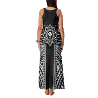 Hawaii And Philippines Together Family Matching Tank Maxi Dress and Hawaiian Shirt Polynesian Pattern With Filipino Barong Black LT05 - Polynesian Pride