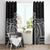 Hawaii And Philippines Together Window Curtain Polynesian Pattern With Filipino Barong Black