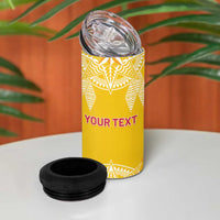 Personalised Anastasis College 4 in 1 Can Cooler Tumbler Tonga Ngatu Pattern - Polynesian Pride