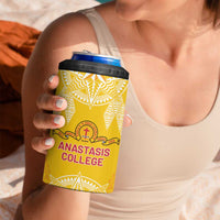 Personalised Anastasis College 4 in 1 Can Cooler Tumbler Tonga Ngatu Pattern - Polynesian Pride