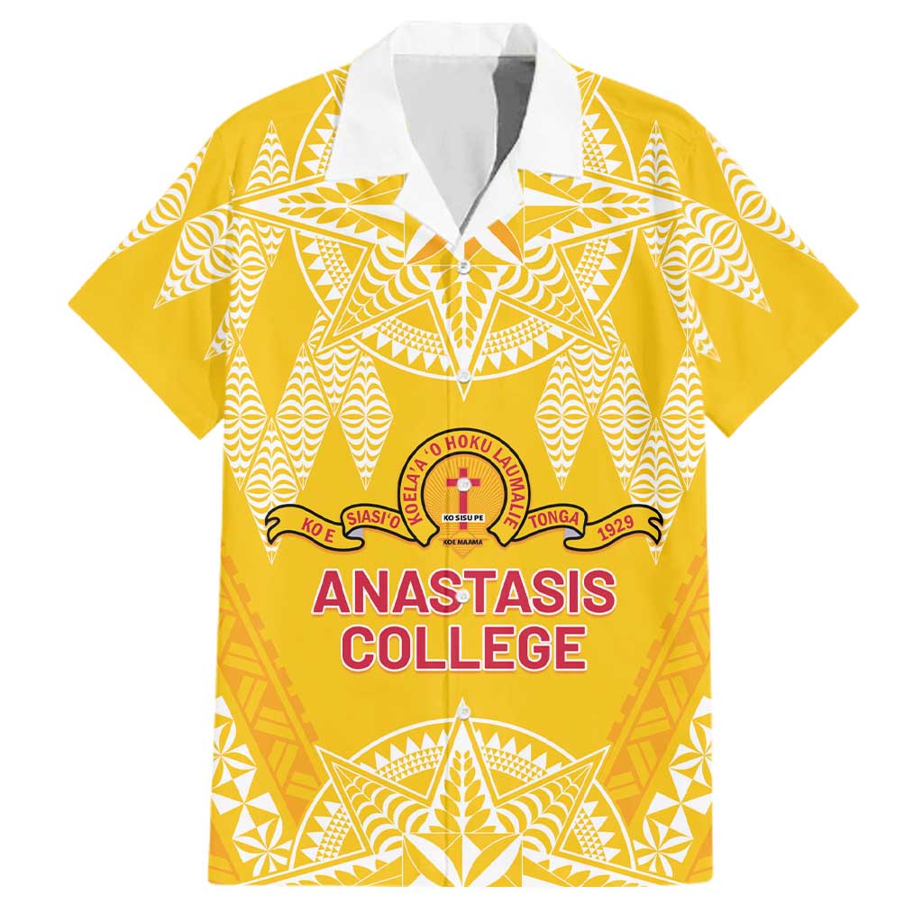 Personalised Anastasis College Family Matching Long Sleeve Bodycon Dress and Hawaiian Shirt Tonga Ngatu Pattern - Polynesian Pride