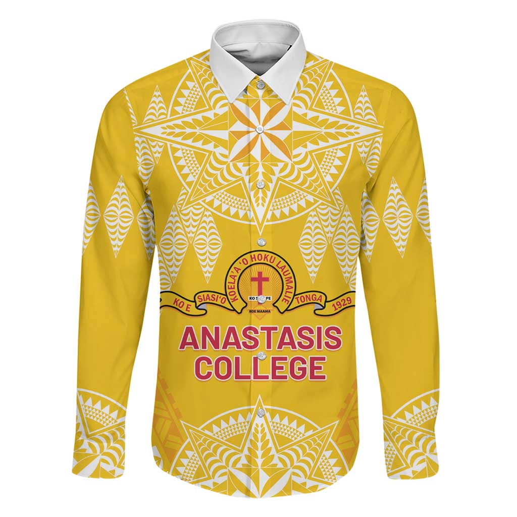 Personalised Anastasis College Family Matching Mermaid Dress and Hawaiian Shirt Tonga Ngatu Pattern - Polynesian Pride
