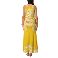 Personalised Anastasis College Family Matching Tank Maxi Dress and Hawaiian Shirt Tonga Ngatu Pattern - Polynesian Pride