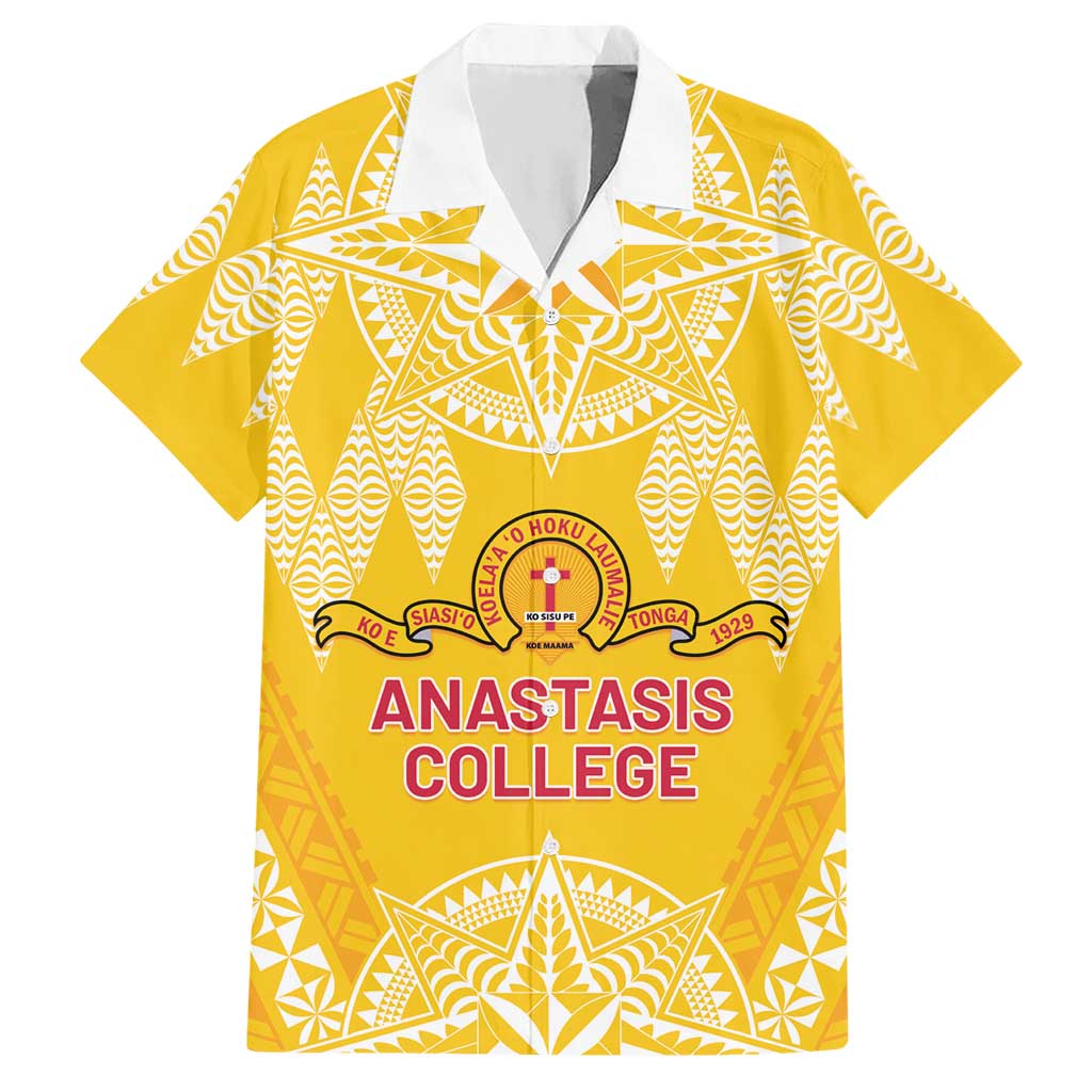 Personalised Anastasis College Hawaiian Shirt Tonga Ngatu Pattern - Polynesian Pride