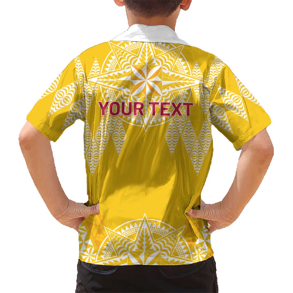 Personalised Anastasis College Kid Hawaiian Shirt Tonga Ngatu Pattern - Polynesian Pride
