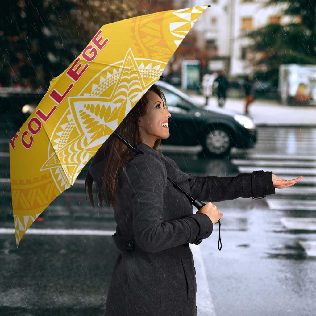Anastasis College Umbrella Tonga Ngatu Pattern - Polynesian Pride