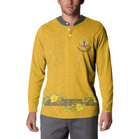 Tonga Anastasis College Button Sweatshirt Tongan Ngatu Kupesi Pattern - Polynesian Pride