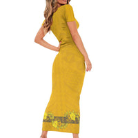 Tonga Anastasis College Family Matching Short Sleeve Bodycon Dress and Hawaiian Shirt Tongan Ngatu Kupesi Pattern LT05 - Polynesian Pride