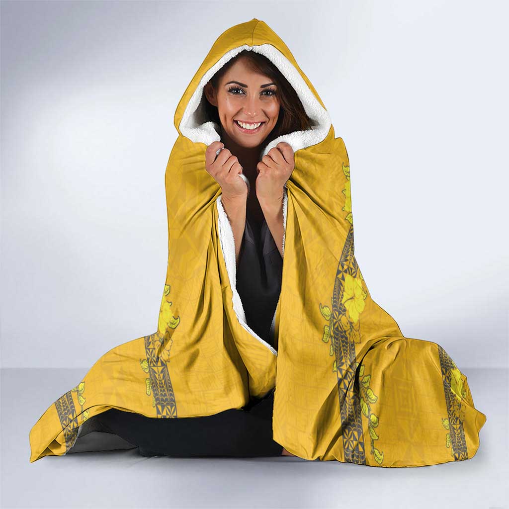 Tonga Anastasis College Hooded Blanket Tongan Ngatu Kupesi Pattern - Polynesian Pride