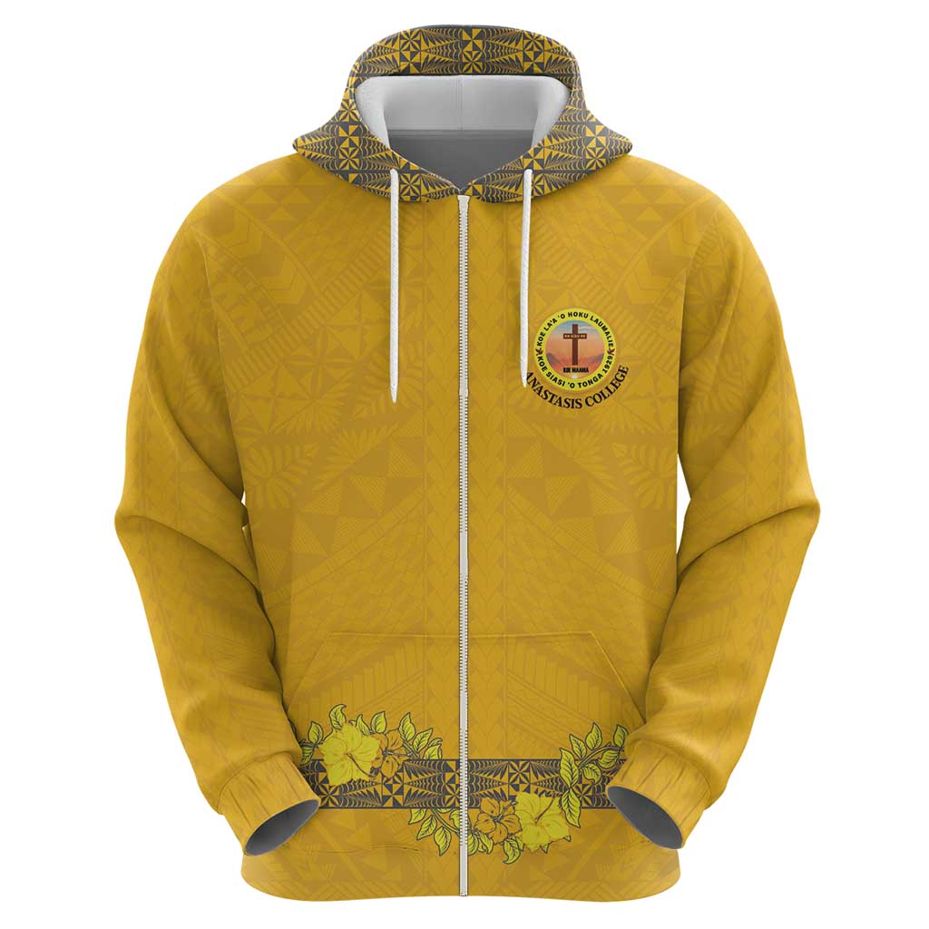 Tonga Anastasis College Hoodie Tongan Ngatu Kupesi Pattern - Polynesian Pride