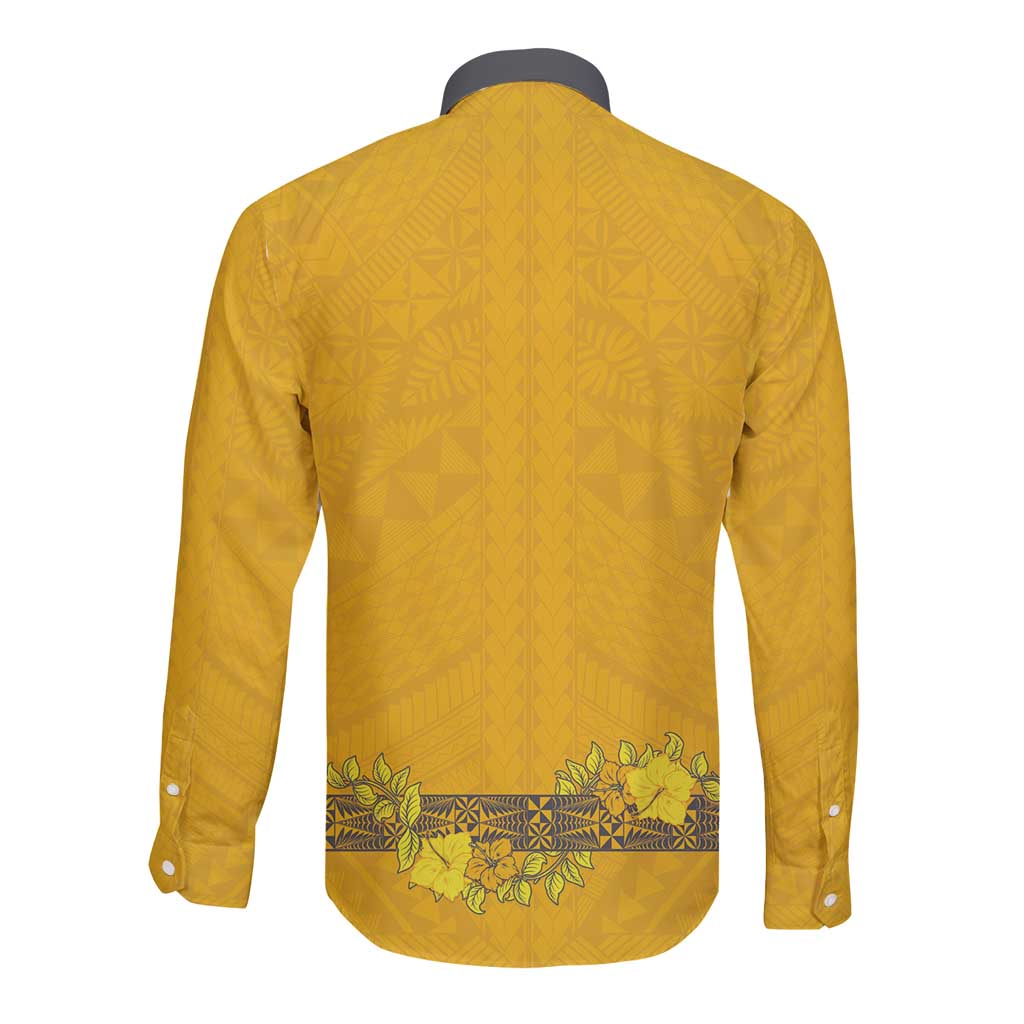 Tonga Anastasis College Long Sleeve Button Shirt Tongan Ngatu Kupesi Pattern - Polynesian Pride