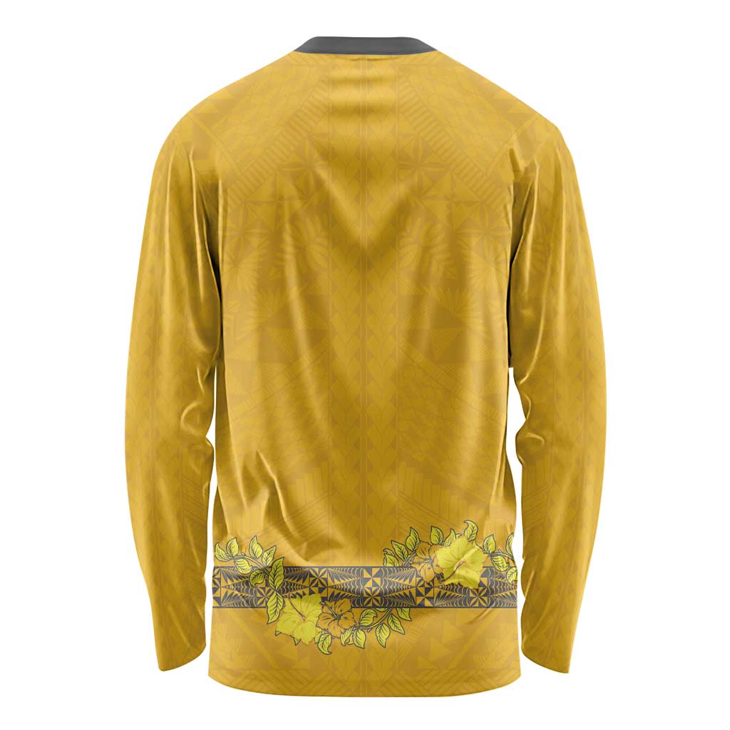 Tonga Anastasis College Long Sleeve Shirt Tongan Ngatu Kupesi Pattern - Polynesian Pride