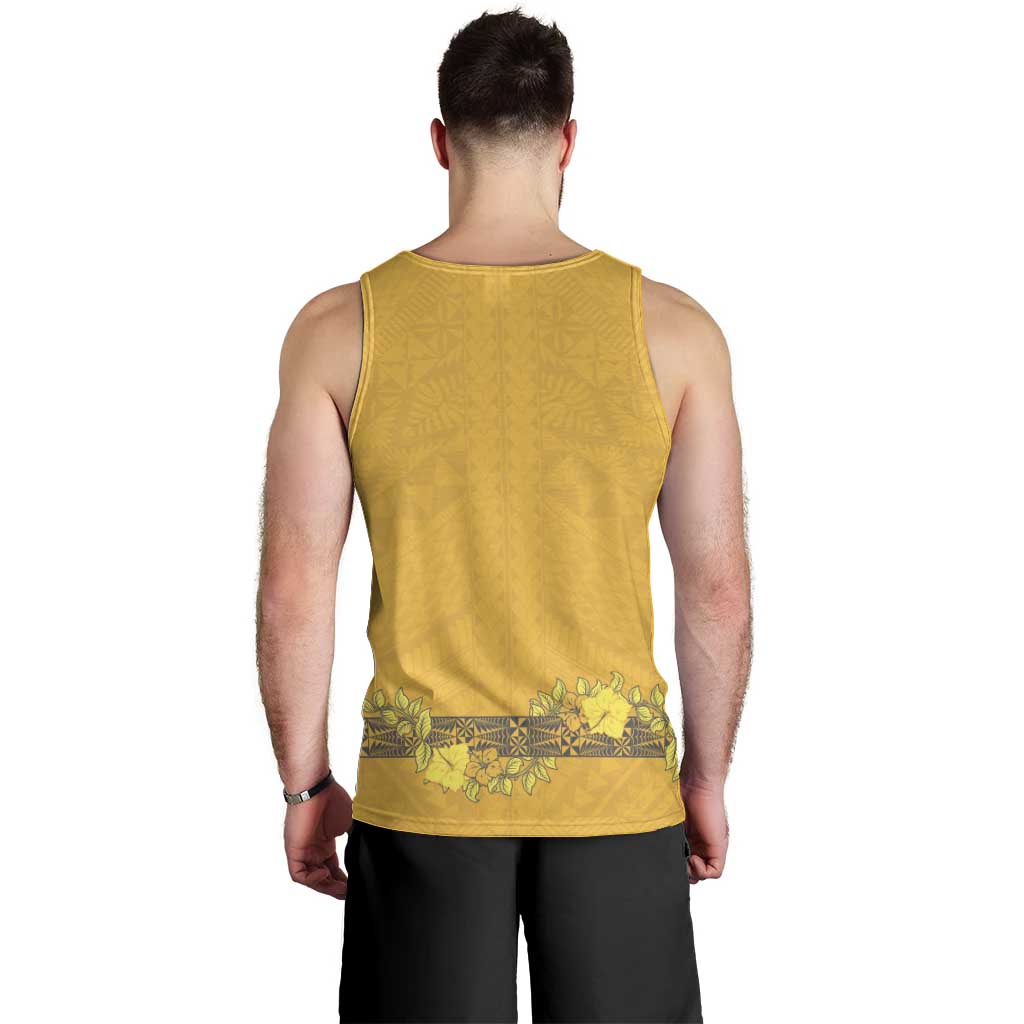 Tonga Anastasis College Men Tank Top Tongan Ngatu Kupesi Pattern - Polynesian Pride