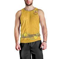 Tonga Anastasis College Men Tank Top Tongan Ngatu Kupesi Pattern - Polynesian Pride