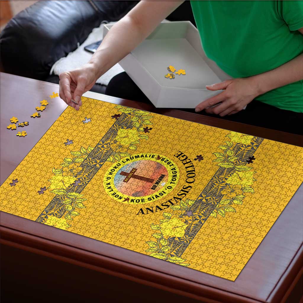 Tonga Anastasis College Puzzle Tongan Ngatu Kupesi Pattern - Polynesian Pride