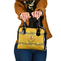 Tonga Anastasis College Shoulder Handbag Tongan Ngatu Kupesi Pattern - Polynesian Pride