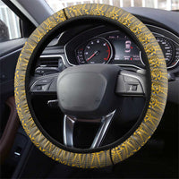 Tonga Anastasis College Steering Wheel Cover Tongan Ngatu Kupesi Pattern - Polynesian Pride