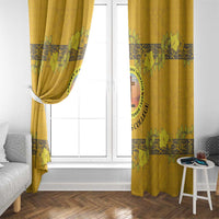 Tonga Anastasis College Window Curtain Tongan Ngatu Kupesi Pattern - Polynesian Pride
