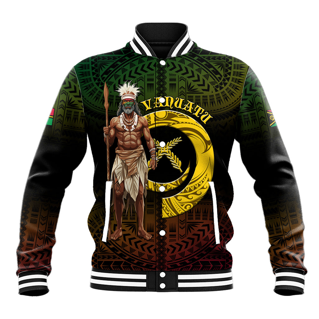 Personalised Vanuatu Custom Chiefs Day Baseball Jacket Pig Tusk Simple Style LT05 Unisex Black - Polynesian Pride