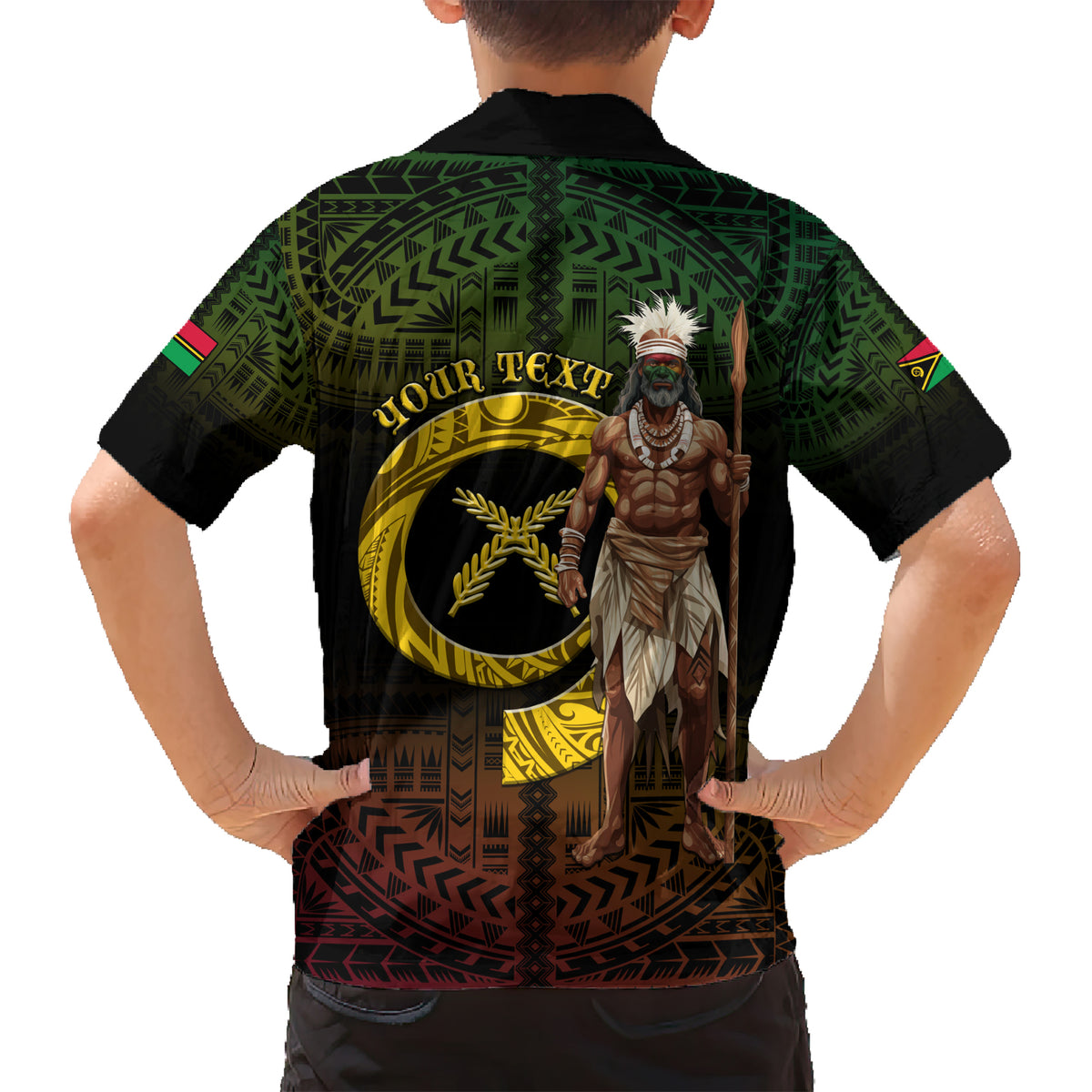 Personalised Vanuatu Custom Chiefs Day Kid Hawaiian Shirt Pig Tusk Simple Style LT05 - Polynesian Pride