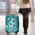 Cook Islands Luggage Cover Teal Hibiscus And Stars