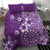 Cook Islands Bedding Set Purple Hibiscus And Stars
