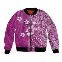 Cook Islands Bomber Jacket Fandango Hibiscus And Stars