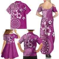 Cook Islands Family Matching Summer Maxi Dress and Hawaiian Shirt Fandango Hibiscus And Stars LT05 - Polynesian Pride
