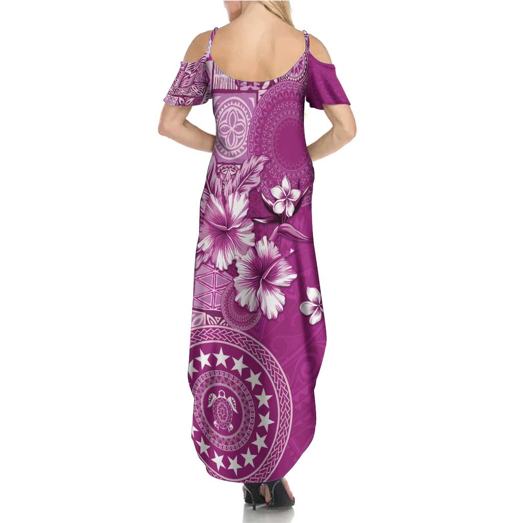 Cook Islands Family Matching Summer Maxi Dress and Hawaiian Shirt Fandango Hibiscus And Stars LT05 - Polynesian Pride